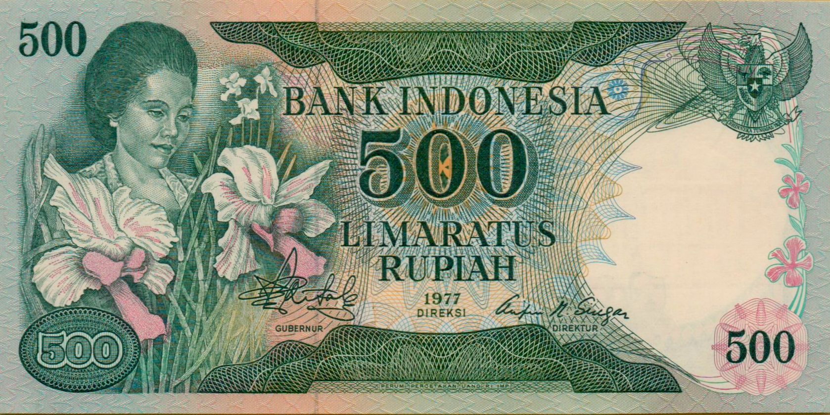 Indonesia 500 1977 UNC P-117